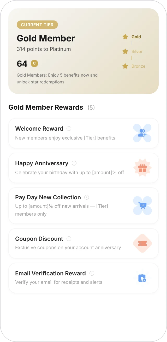 หน้าจอสะสมแต้มจาก Marketplace และช่องทางอื่น